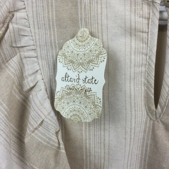 Alter'd State Cream Ruffle Midi Dress L NWT - Picture 9 of 9